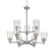 Z-Lite Bohin 9 Light Chandelier, Brushed Nickel And Clear Seedy 464-9BN - alternate 2